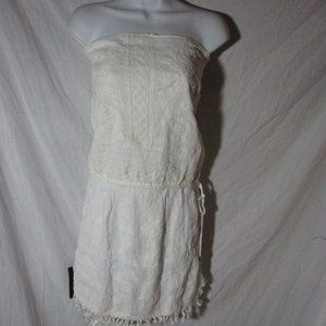 NWT NEW MELISSA ODABASH SIOBHAN GAUZE Boho Sundress Mini Dress Creme S Peasant